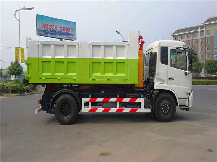 東風(fēng)天錦16噸車(chē)廂可卸式垃圾車(chē)（可裝建筑垃圾）